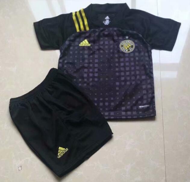 Kids Columbus Crew Away Black Soccer Kits Shirt With Shorts 2020/21